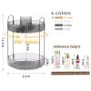 360 Rotating Makeup Organizer, Upgraded 2 Tier Skincare Perfume Organizers for Women, Bathroom Organizer Countertop, Clear Cosmetic Dresser Organizer with Makeup Brush Holder, Sink&Counter(Grey) view 2