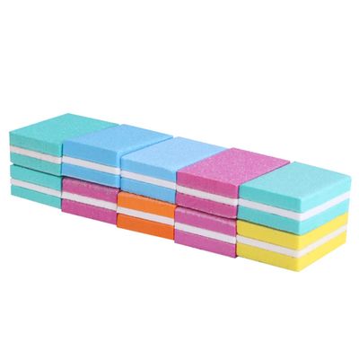 DEARMAMY 10Pcs Small Square Sponge Nail Files Nail Art Buffing Blocks for Manicure Pedicure Lightweight Portable Nail Sanding Tools for Home Salon Use