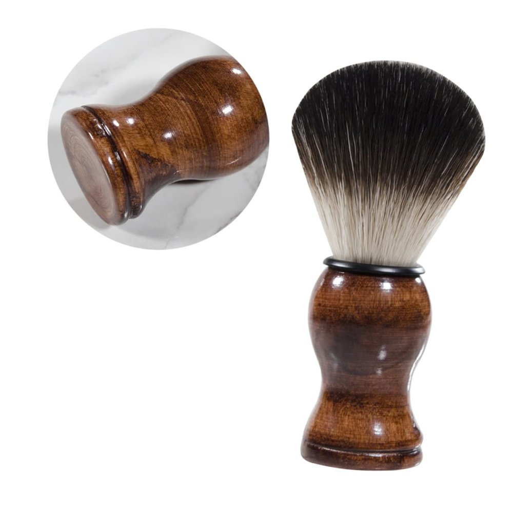 LIFKOME Portable Beard Brush with Soft Nylon Bristles Skin Friendly for Men for Grooming Maintaining Facial Hair Compact Design for Travel