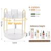 360 Rotating Makeup Organizer, Upgraded 2 Tier Skincare Perfume Organizers for Women, Bathroom Organizer Countertop, Clear Cosmetic Dresser Organizer with Makeup Brush Holder, Sink&Counte (Clear) view 2