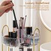 360 Rotating Makeup Organizer, Upgraded 2 Tier Skincare Perfume Organizers for Women, Bathroom Organizer Countertop, Clear Cosmetic Dresser Organizer with Makeup Brush Holder, Sink&Counte (Clear) view 4