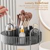 360 Rotating Makeup Organizer, Upgraded 3 Tier Skincare Perfume Organizers for Women, Bathroom Organizer Countertop, Clear Cosmetic Dresser Organizer with Makeup Brush Holder, Sink&Counter(Grey) view 4