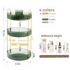360 Rotating Makeup Organizer, Upgraded 3 Tier Skincare Perfume Organizers for Women, Bathroom Organizer Countertop, Clear Cosmetic Dresser Organizer with Makeup Brush Holder, Sink&Counter (Green) view 2