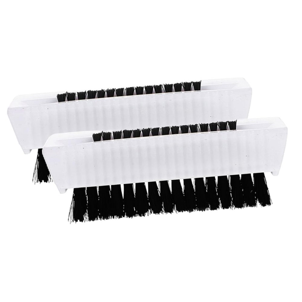 NIYANGLE 2pcs Multi-function Fingernail Brush Wear-resistant Nail Scrub Brush Hand Scrub Double-sided