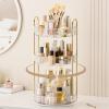 360 Rotating Makeup Organizer, Upgraded 3 Tier Skincare Perfume Organizers for Women, Bathroom Organizer Countertop, Clear Cosmetic Dresser Organizer with Makeup Brush Holder, Sink&Counte (Clear) view 1