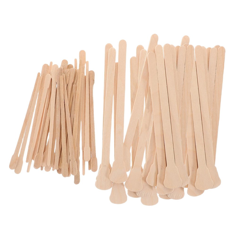 LALADEFIEE 200pcs Wooden Wax Applicators for Hair and Face Removal Household and Salon Use Precision Spatulas for Smooth Hair Removal Portable Waxing Sticks Kit