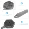 Baluue Long Handle Silicone Body Scrubber Dual-Sided Bath Brush for Exfoliating and Massaging Ergonomic Design for Back and Legs Shower Tool for Men and Women view 3