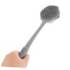 Baluue Long Handle Silicone Body Scrubber Dual-Sided Bath Brush for Exfoliating and Massaging Ergonomic Design for Back and Legs Shower Tool for Men and Women view 4