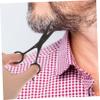 DEARMAMY 3pcs Stainless Steel Beard Scissors Set Mustache Eyebrow Trimmer Nose Hair Clipper Comb Barber Shop Accessory Professional Diy Haircut Kit view 3