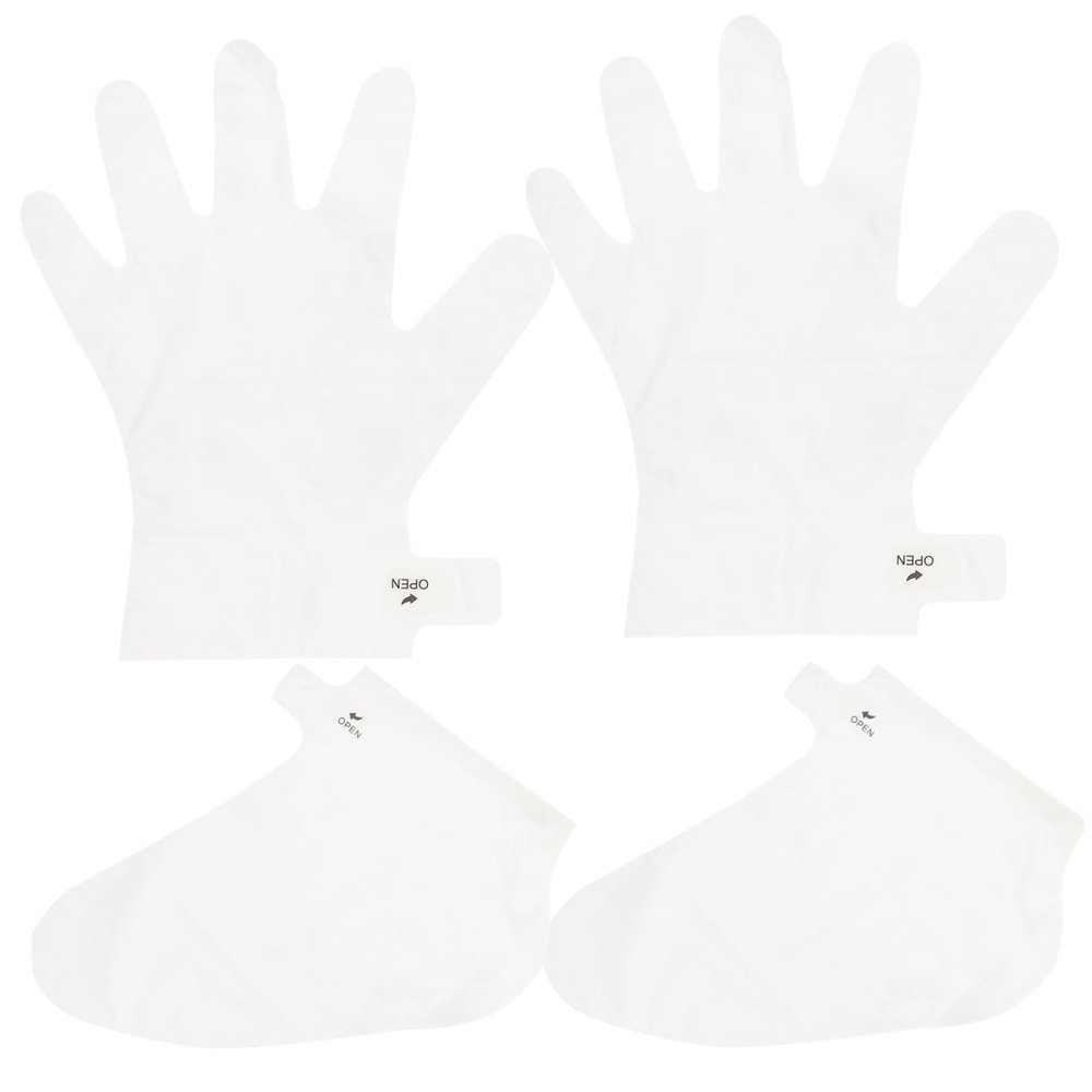 Baluue 2Pcs Exfoliating Hand and Foot Mask Vitamin E Moisturizing Gloves for Dry Skin Whitening and Cuticle Removal Lightweight Breathable for Hands and Feet Care