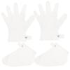 Baluue 2Pcs Exfoliating Hand and Foot Mask Vitamin E Moisturizing Gloves for Dry Skin Whitening and Cuticle Removal Lightweight Breathable for Hands and Feet Care view 1
