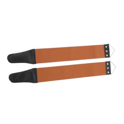 DEARMAMY Dual Layer Cowhide Razor Sharpening Strop Strap 2Pcs Professional Shaver Sharpener Tool for Home Use Adjustable Length for Barbers and Personal Grooming Random Color