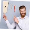 DEARMAMY 1set Beard Grooming Kit Stainless Steel Scissors and Comb for Easy Beard Care Includes Stylish Leather Bag view 3