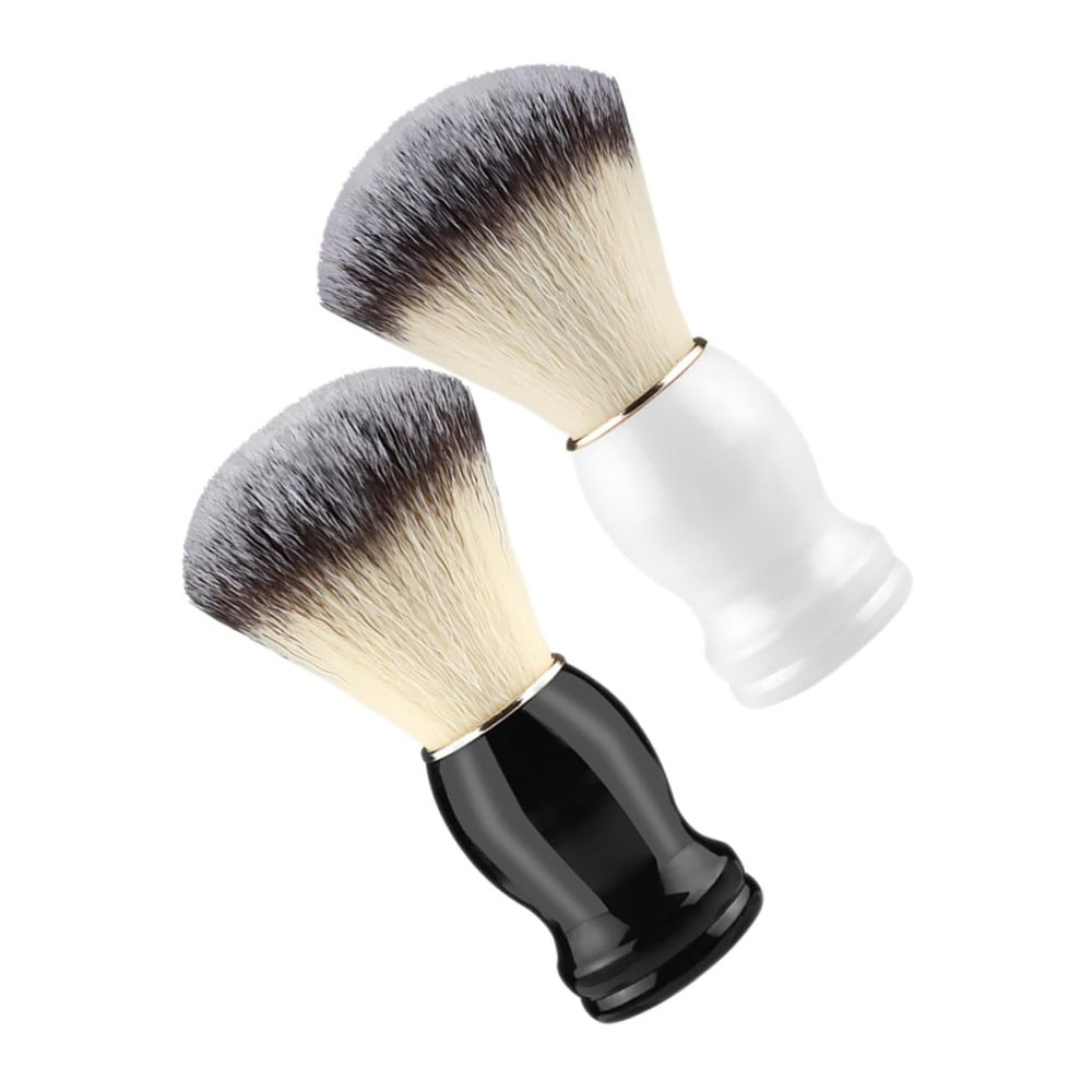 OATIPHO 2pcs Men's Shaving Brush Synthetic Mustache Shave Brush Father's for Grooming