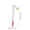LOLIPPYY 4pcs Rhinestone Eyelash Brush Keychain Tubes Portable Makeup Applicator for Beauty Enthusiasts for Travel and Daily Use view 2