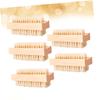 PACKOVE 5pcs Wood Cleaning Brush Pig Mane Nail and Hand Washing Brush for Home Use High-Polished Lotus Wood Soft Bristles for Gentle Exfoliation and Dirt Removal view 2