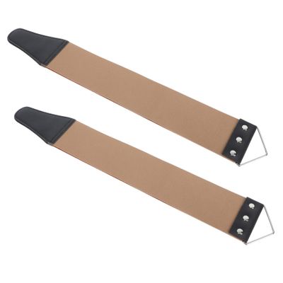 PartyKindom 2pcs Double-sided Shaver Sharpening Strop Practical Razor Strop for Barber Shops Home Use for Straight Razors Blades Easy to Hang Random Colors
