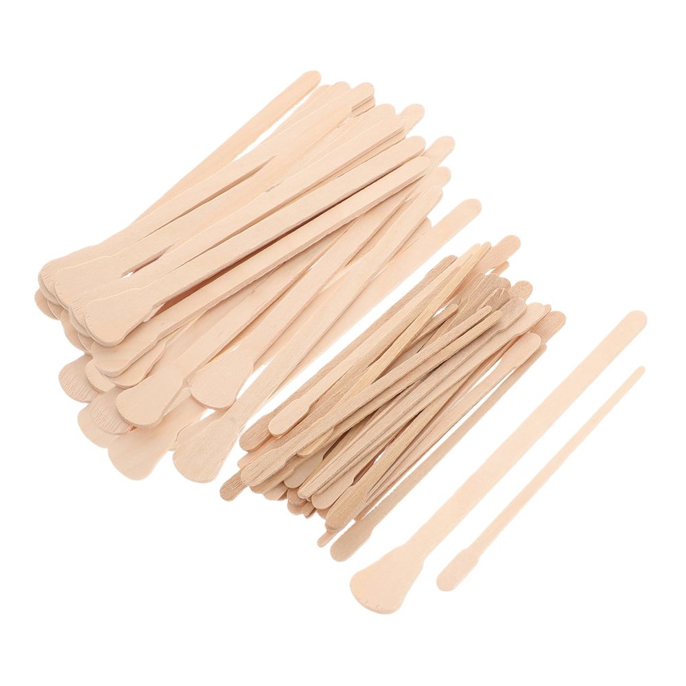 LIFKOME 200pcs Wooden Waxing Sticks Wax Sticks for Hard Wax for Waxing Facial Nose Hair Removal Tool Spa Supplies