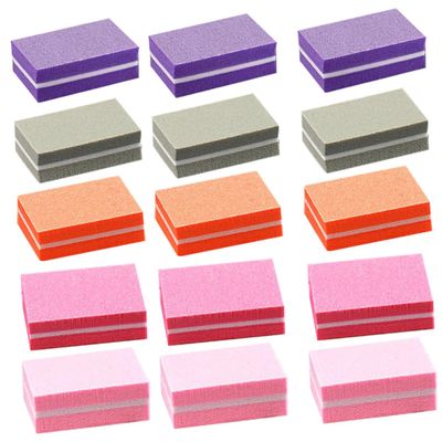 FRCOLOR 50pcs Nail Buffer Block Premium Sponge Nail Files for Manicure Pedicure and