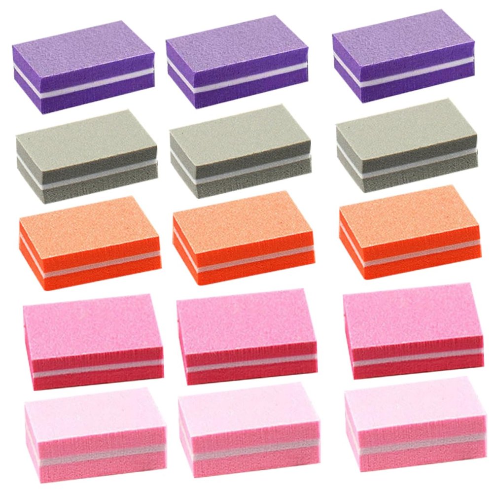 FRCOLOR 50pcs Nail Buffer Block Premium Sponge Nail Files for Manicure Pedicure and
