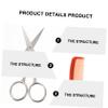 GALPADA Stainless Steel Beard Scissors Set for Men  2-Piece Grooming Kit with Fine Comb Precision Trimmer for Beard Care for Personal Grooming and Travel view 2