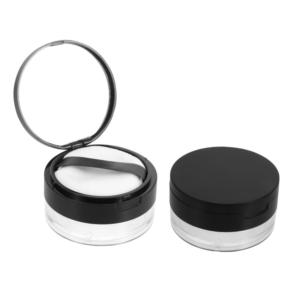 FRCOLOR 2pcs Elastic Net Sifter Portable Diy Makeup Case Travel Powder Container Refillable Cosmetic Containers