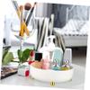 Alipis 2pcs Makeup Skincare Storage Box Rotating Organizer Material Easy Clean Desk Bathroom view 3