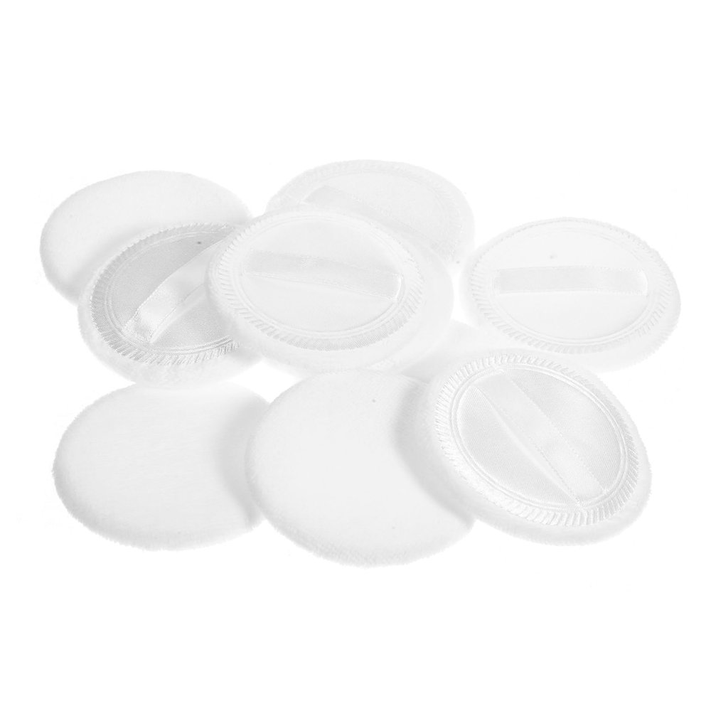 PENIKOKO 10pcs Cotton Makeup Puff for Loose Powder Versatile Body Powder Applicator Compact for Easy Portability for Setting Makeup and Touch-ups