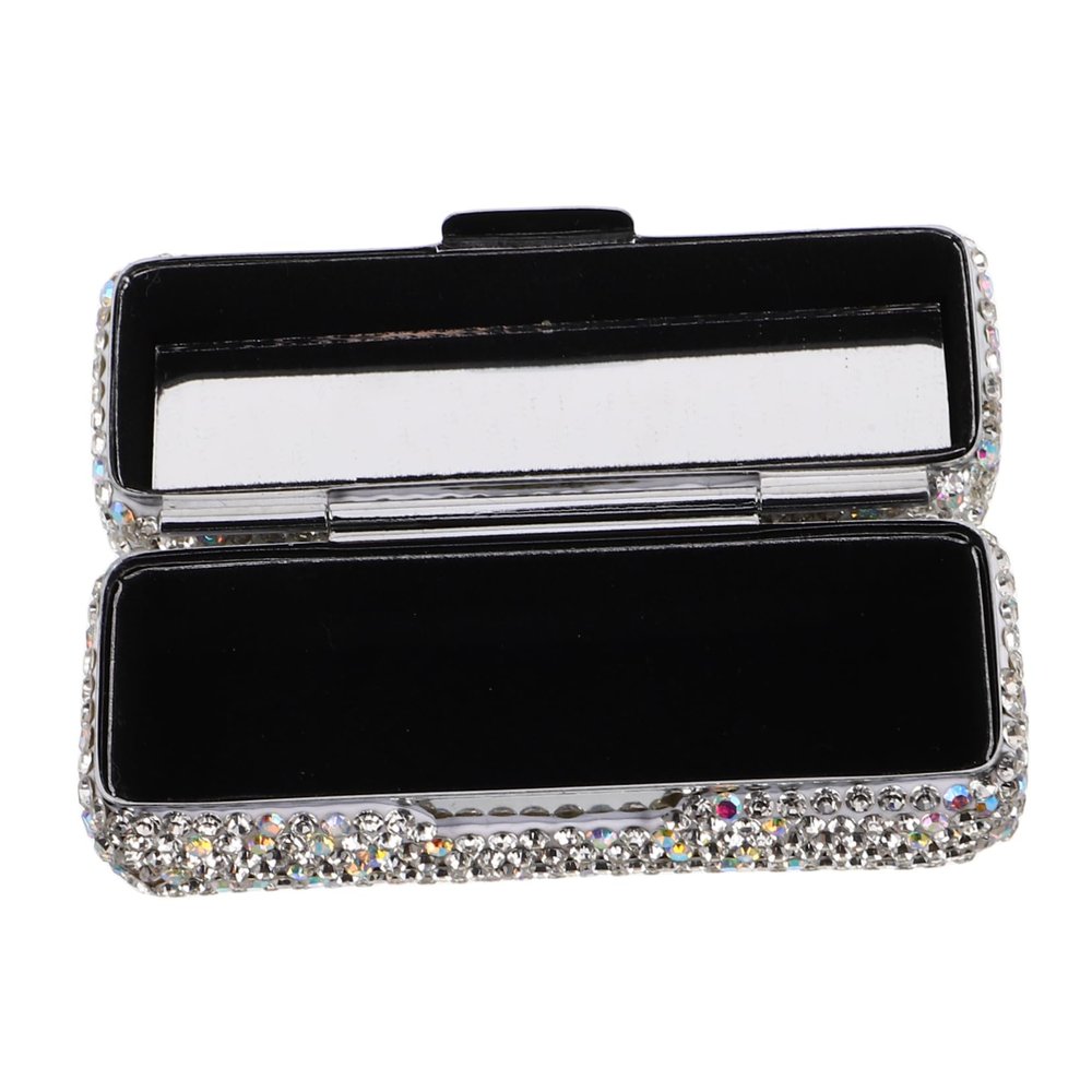 Beaupretty Travel Lipstick Storage Case Makeup Organizer Mirror Lipstick Holder for Purse Lip Gloss Organizer