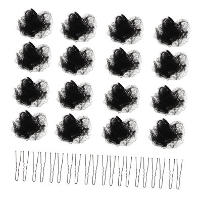 OATIPHO 1set Crochet Bun for Dancers Elastic Mesh Hair Nets for Women Hairnets Shaped Clips Breathable Hair Accessories for Buns for Parties and