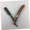 DEARMAMY 2pcs Men Manual Razor Barber Steel Razors Portable Space-saving for Beard Sideburns Short Fine Hair Shaving view 3