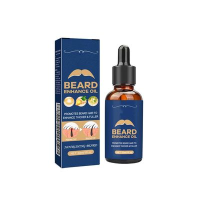 Beard Growth Enhancement Oil, 30ml/1fl oz, Promotes Thicker & Fuller Facial Hair, Nourishing Formula with Instructions