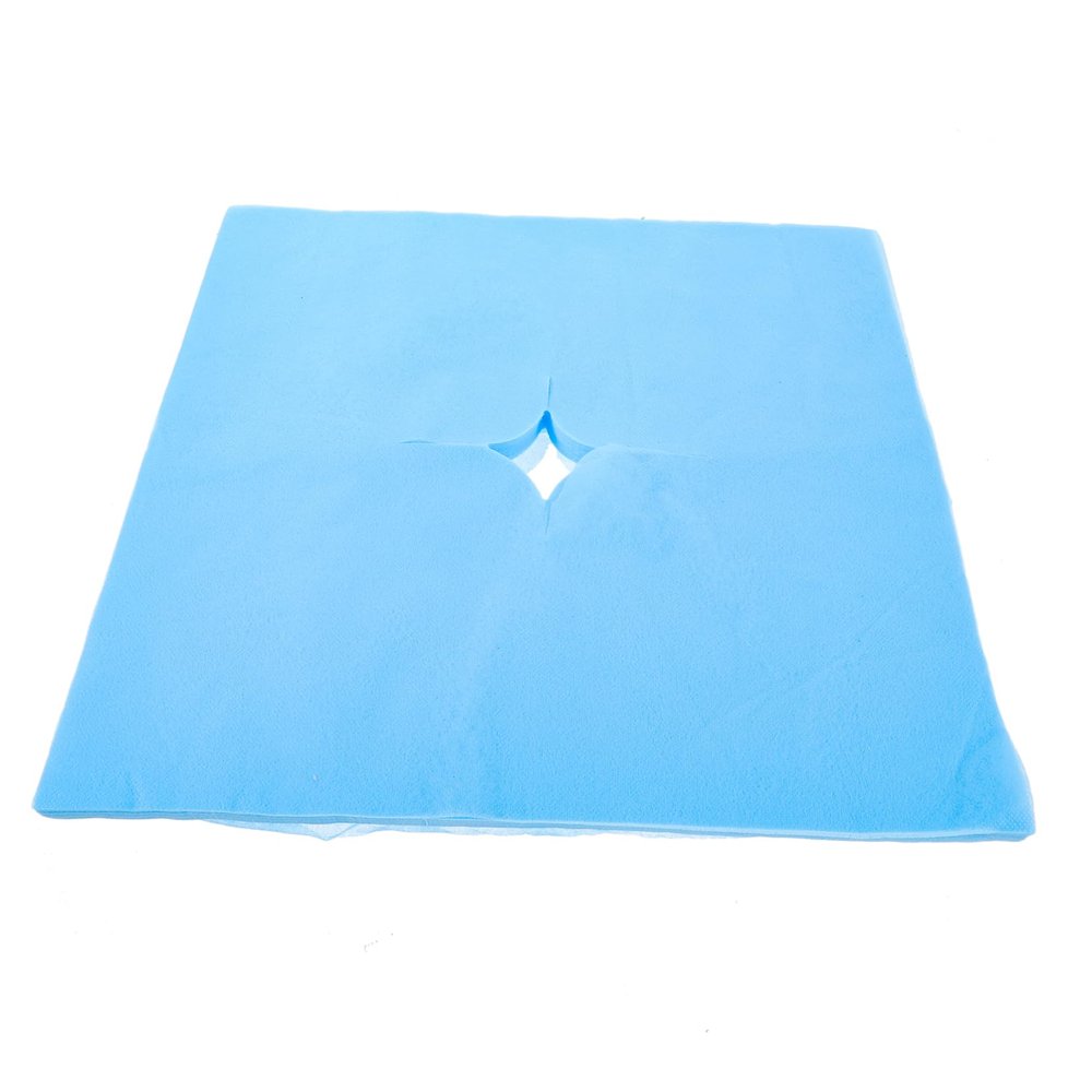 SKISUNO 100pcs Massage Bed Headrest Covers Hole Face Pillow Towels for Beauty Spa Salons