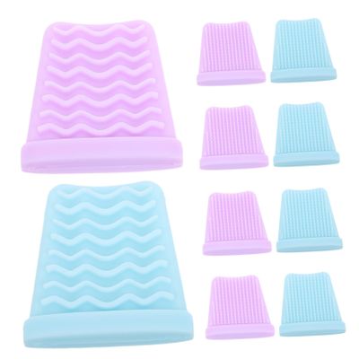 ERINGOGO 10pcs Wave Shovel Silicone Cover Skin Scraper for Face Pore Spatula Tool