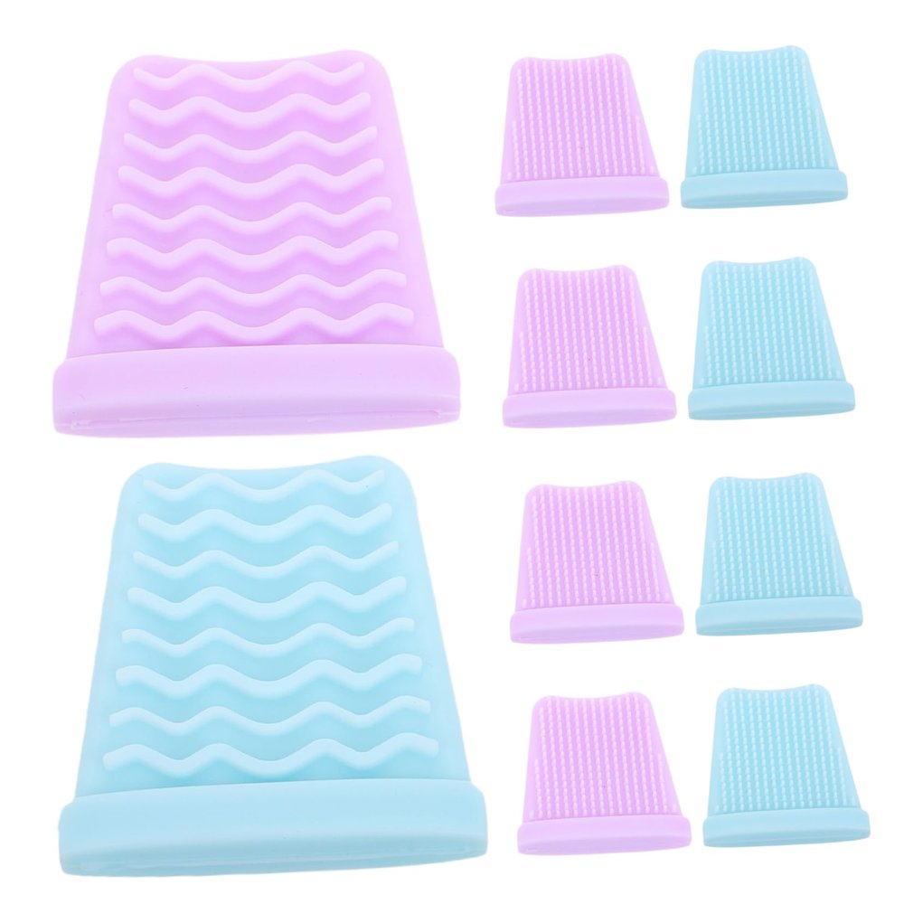 ERINGOGO 10pcs Wave Shovel Silicone Cover Skin Scraper for Face Pore Spatula Tool