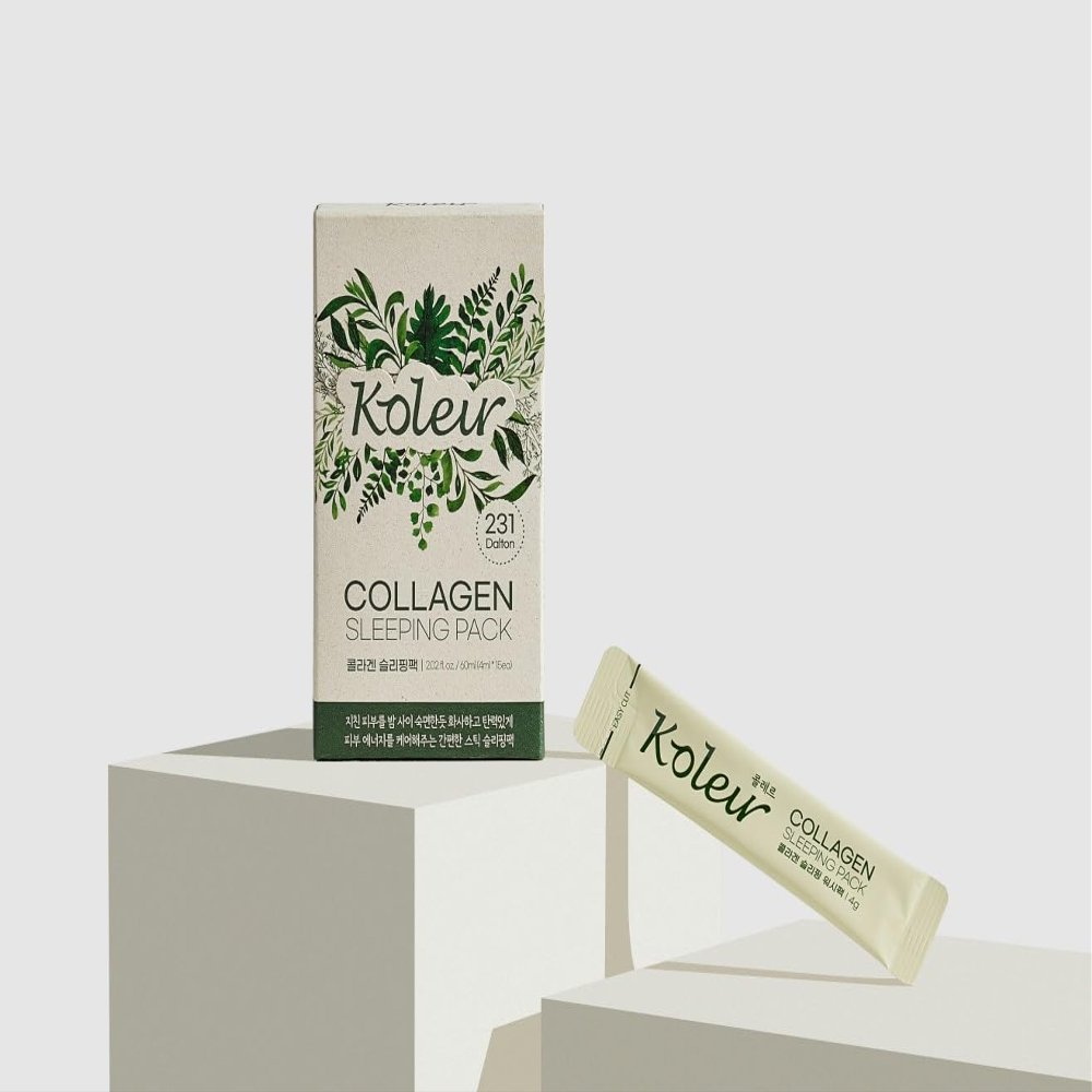 EllieLove Mom Koleur Collagen Sleeping Pack  15 Stick Packs with Niacinamide and Adenosine for Overnight Moisturizing Care