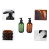 2Pcs 500ml PET Travel Shampoo Pump Dispensers, Green Airless Lotion Bottles view 2