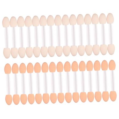 SHERCHPRY 30pcs Makeup Eyeshadow Brush Kit Double-ended Sponge Brush for Natural to Dramatic Looks Travel-friendly