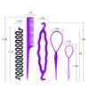 19 Pcs Hair Tail Tools Set for Hair Bun French Braiders Bun Maker Hair Braiding Tool Set for Women Girls view 4