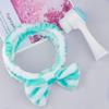 2 in 1 Manual Cleansing Brush Facials Cleansing Brush Bowknot Headbands Makeup Headbands Deeply Cleanser view 4