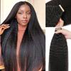 40pcs Invisible Tape in Hair Extensions 24 Inch 100g Kinky Straight Tape ins Human Hair Extensions 3c 4a Natural Black Skin Weft Best Seamless Tape Extensions Real Human Hair view 1