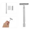 EXQUIMEUBLE Double Edge Safety Razor Brush Manual Metal Beard Trimmer for Men Reusable Shaving Tool Compatible Safety Razor Blades Easy to Use for Grooming at Home view 4