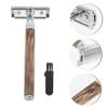 OFFIGAM Portable Shaver Vintage Style Double-sided Blade Beard Cleaning Tool Face Shaver view 2