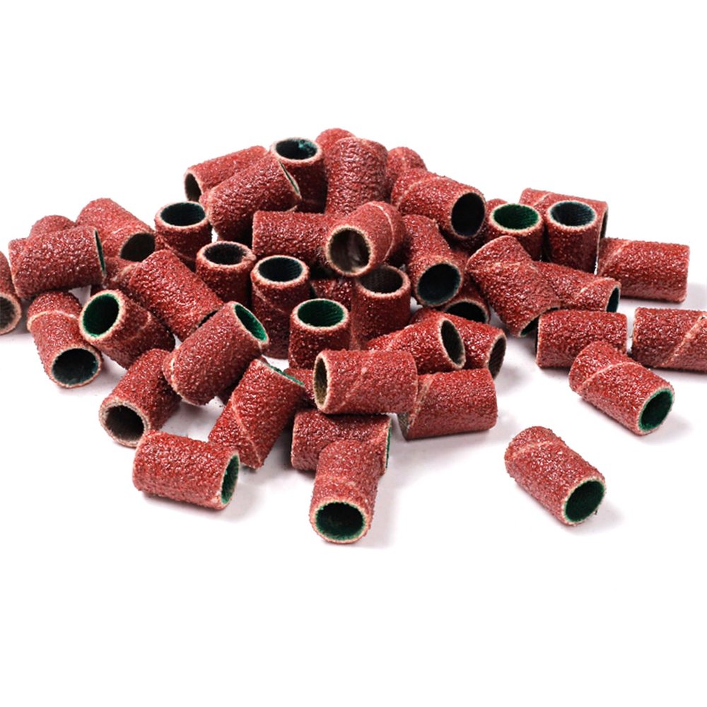 100Pcs Sanding Bands Drill File Refill Grinding Head Polisher Sanding Belt Grinding Rings Grinding Sand