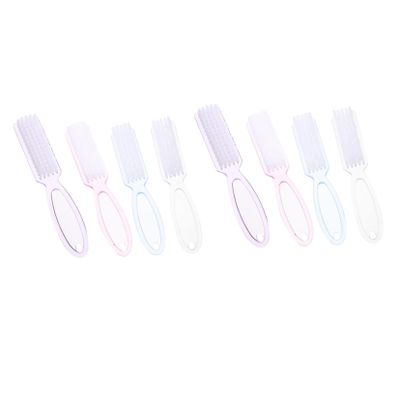 BAZEITFLOW 8Pcs Nail Cleaning Brush Set Ergonomic Fingernail Scrubber for Manicure Stiff Bristle Tool for Men Women for Nail Art and Dust Removal