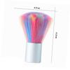 CALLARON 2PCS Rainbow Nail Dust Brush Set Short Handle Cosmetic Powder Brush for Nail Art Cleaning Suitable for Manicure and Makeup view 2
