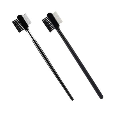 Beaupretty 2pcs Portable Eyebrow and Eyelash Grooming Tool Dual-headed Comb Brushes for Precise Makeup Application Lightweight and Convenient for Daily Use for Travel and Home