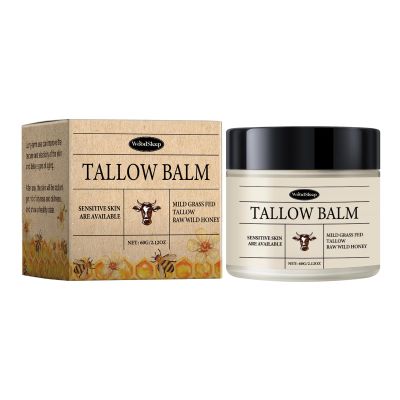 AMALIA Beef Tallow and Honey Balm for Skin, All-Natural Moisturizer for Face and Body, Hydrating Grass-Fed Beef Tallow & Raw Wild Honey Blend
