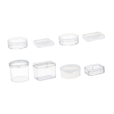 ARTSEWPLY 8pcs Portable Powder Puff Holder Round Makeup Sponge Storage Box Dual Use for Travel and Home Lightweight Reusable Keeps Makeup Puff
