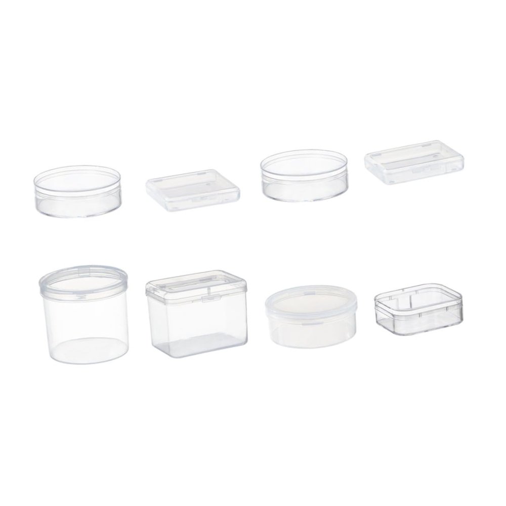 ARTSEWPLY 8pcs Portable Powder Puff Holder Round Makeup Sponge Storage Box Dual Use for Travel and Home Lightweight Reusable Keeps Makeup Puff